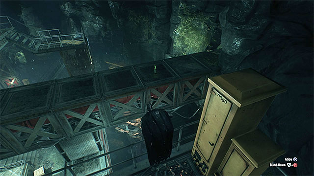 You can help yourself in reaching the secret with the grappling hook - Riddler trophies in the Subway - Collectibles - Subway Under Construction - Batman: Arkham Knight - Game Guide and Walkthrough