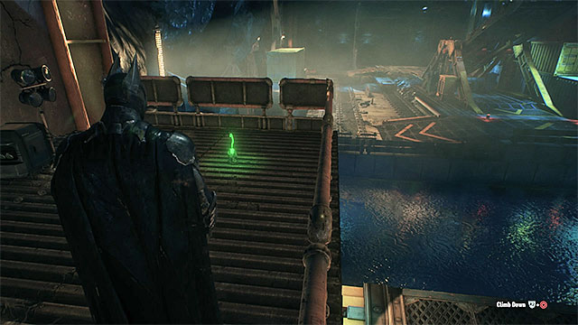 Check the roof of the small building - Riddler trophies in the Subway - Collectibles - Subway Under Construction - Batman: Arkham Knight - Game Guide and Walkthrough
