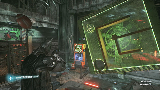 Spin the cabinet to make the sphere with the trophy reach the hole - Riddler trophies in the Arkham Knight HQ (1-10) - Collectibles - Arkham Knight HQ - Batman: Arkham Knight - Game Guide and Walkthrough