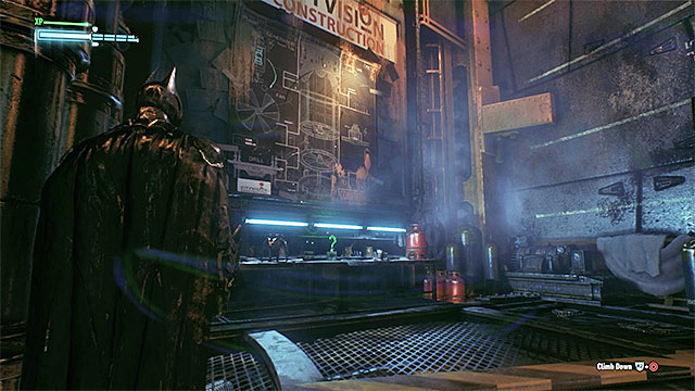 The trophy is well-exposed on level one - Riddler trophies in the Arkham Knight HQ (1-10) - Collectibles - Arkham Knight HQ - Batman: Arkham Knight - Game Guide and Walkthrough