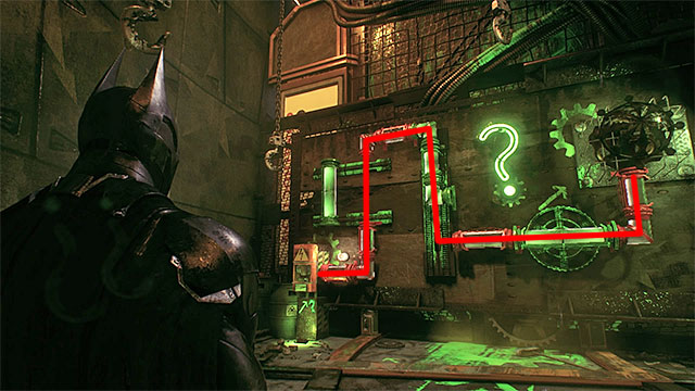 Required gadgets: remote hacking device, electrical charge, batarang, batclaw - Riddler trophies in the Arkham Knight HQ (11-21) - Collectibles - Arkham Knight HQ - Batman: Arkham Knight - Game Guide and Walkthrough