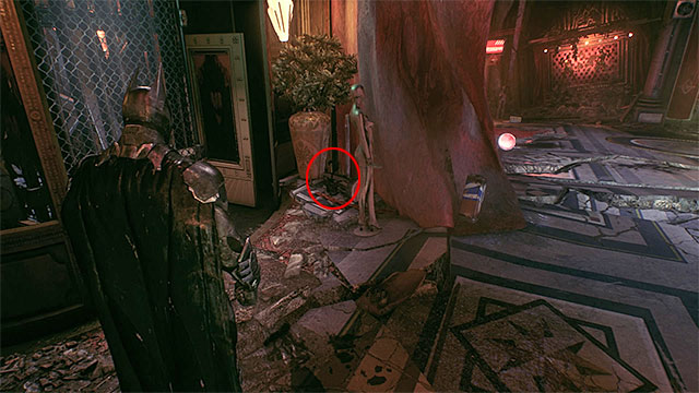 After you exit the elevator, check out the area on the left - Riddler trophies in the Arkham Knight HQ (11-21) - Collectibles - Arkham Knight HQ - Batman: Arkham Knight - Game Guide and Walkthrough