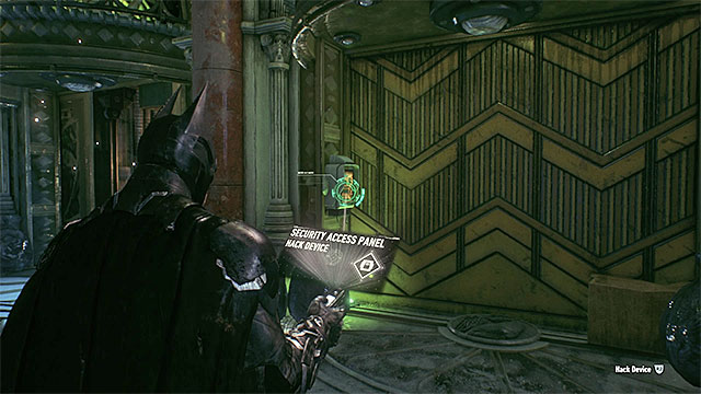 You need to use the remote hacking device twice - Riddler trophies in the Arkham Knight HQ (11-21) - Collectibles - Arkham Knight HQ - Batman: Arkham Knight - Game Guide and Walkthrough