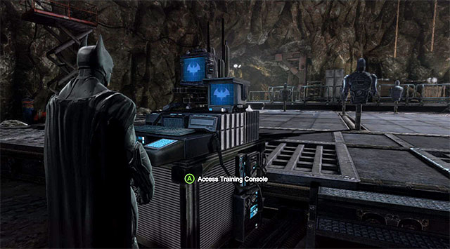 Training console connected with the additional challenge - Interrogate Penguins arms dealer - Main storyline - Batman: Arkham Origins - Game Guide and Walkthrough