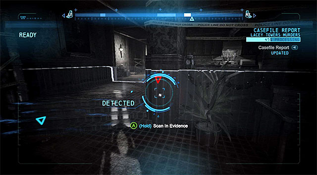 Fingerprints - Solve the crime scene inside Lacey Towers - Main storyline - Batman: Arkham Origins - Game Guide and Walkthrough