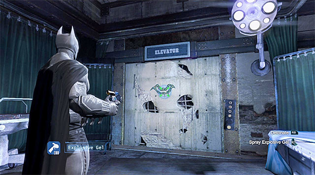 After you are done fighting, go towards the Western passage and reach the Infirmary - Acquire the disruptor at the evidence locker - Main storyline - Batman: Arkham Origins - Game Guide and Walkthrough