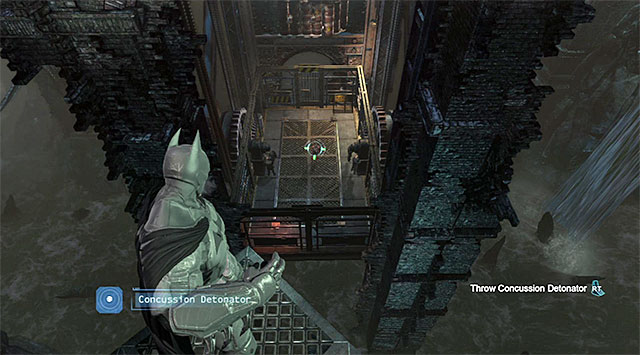 Attack the enemies on the elevator by surprise - Uplink the National Criminal Database to the batcomputer - Main storyline - Batman: Arkham Origins - Game Guide and Walkthrough