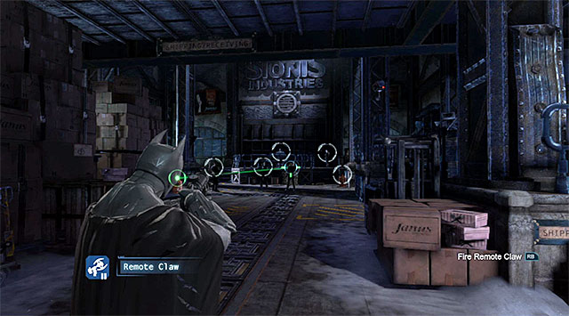 Using the grapple is a good idea to start the fights - Investigate the steel mill - exploring the mill - Main storyline - Batman: Arkham Origins - Game Guide and Walkthrough