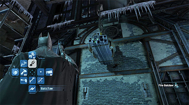 Use the claw on the suspended cargo - Investigate the steel mill - exploring the mill - Main storyline - Batman: Arkham Origins - Game Guide and Walkthrough
