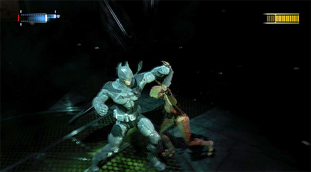 Attacking the actual boss is going to decrease her health bar - Defeat Copperhead - Main storyline - Batman: Arkham Origins - Game Guide and Walkthrough