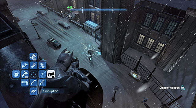 It pays off to use the disruptor to disable firearms - Scan the corpse in the GCPD morgue - Main storyline - Batman: Arkham Origins - Game Guide and Walkthrough