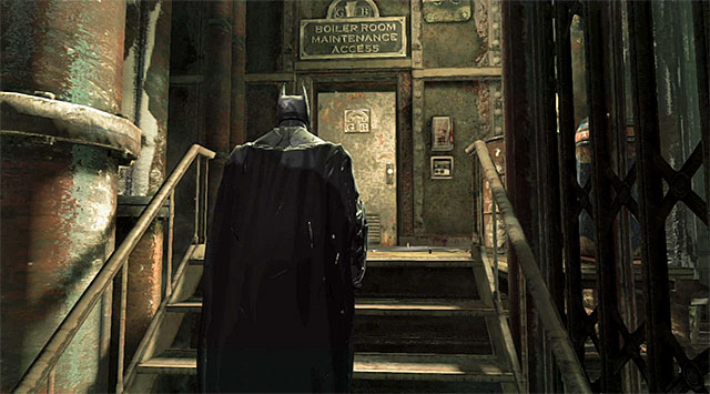 Exit from the location with the elevator shaft - Locate Fireflys bombs - Main storyline - Batman: Arkham Origins - Game Guide and Walkthrough