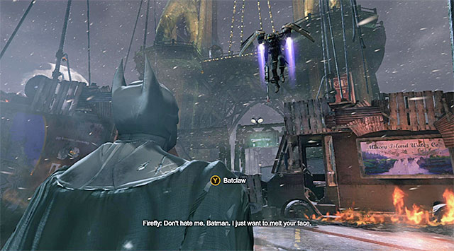 Press the counter-attack button - Defeat Firefly - Main storyline - Batman: Arkham Origins - Game Guide and Walkthrough