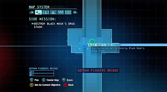 Location of the third stash - Black Mask - Most Wanted - Batman: Arkham Origins - Game Guide and Walkthrough