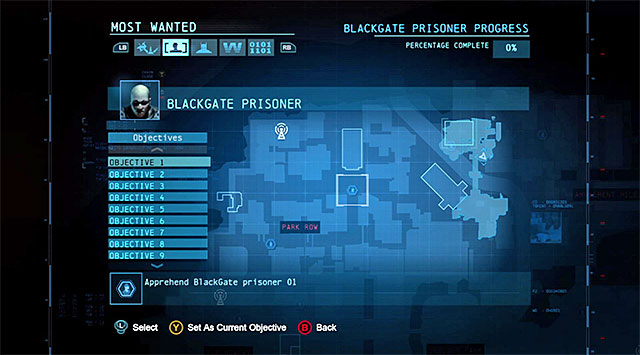 As already mentioned, you need to arrest 20 various people and you can reach them in any order you wish - Escaped Blackgate prisoners - Most Wanted - Batman: Arkham Origins - Game Guide and Walkthrough