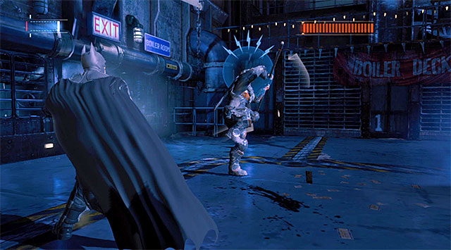 Boss will be trying to attack Batman on a regular basis - Deathstroke - Boss fights - Batman: Arkham Origins - Game Guide and Walkthrough