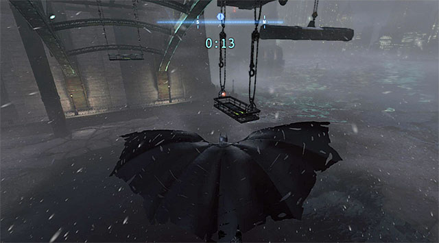 Finally, glide towards the balcony located to the South-West of your current position (the screenshot) - The best hidden datapacks - Extortion File 11 (Gotham Pioneers Bridge) - Enigma Datapacks - Batman: Arkham Origins - Game Guide and Walkthrough