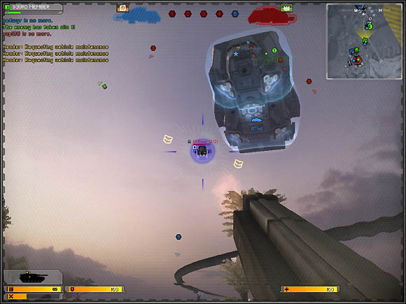 Battlewalkers' struggles against air vehicles look quite similarly, but they're additionally armed with homing EMP missiles - Armored units' fight - Tactics - Battlefield 2142 - Game Guide and Walkthrough
