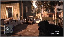 The second one is in the same camp, in which You find the M16 assault rifle, in the north-western corner of the map - Par for the Course - Gold crates - Battlefield: Bad Company - Game Guide and Walkthrough