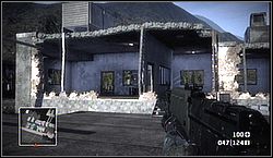 The fourth one is in the white building located in a base by the river, where You have to eliminate a lot of trucks - Air Force One - Gold crates - Battlefield: Bad Company - Game Guide and Walkthrough