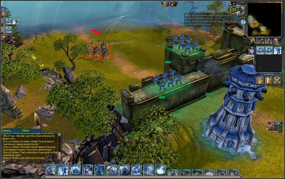 Meanwhile, build a Cannon Tower behind the wall with the archers - Example scenarios - Siege of Hope - part 1 - Example scenarios - BattleForge - Game Guide and Walkthrough