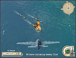 Typical situation when enemy sails with a cargo of fireworks. - Hints - Battlestations: Midway - Game Guide and Walkthrough