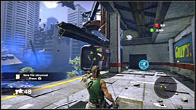 Proceed to the ground level and focus on securing the area in the vicinity of the relay station - Act 1 - Chapter 1 - Ascension City Downtown IV - Act 1 - Chapter 1 - Bionic Commando - Game Guide and Walkthrough