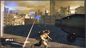 Each time you plan on eliminating a new sniper you should approach him quickly and perform a melee hit - Act 1 - Chapter 2 - Ascension City Downtown VI - Act 1 - Chapter 2 - Bionic Commando - Game Guide and Walkthrough