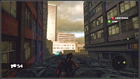 There are two passageways leading to the area occupied by the snipers - Act 1 - Chapter 2 - Ascension City Downtown VI - Act 1 - Chapter 2 - Bionic Commando - Game Guide and Walkthrough