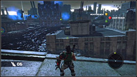 Your next objective will be to land on a roof of a much smaller building and it may be difficult - Act 1 - Chapter 2 - Trent Industrial District IV - Act 1 - Chapter 2 - Bionic Commando - Game Guide and Walkthrough