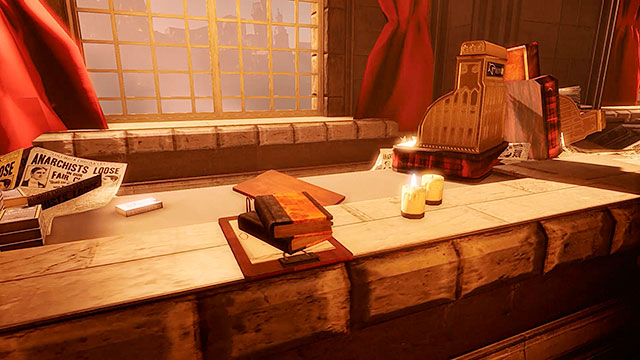 Pick up the books that cover the code (they can be found on the first stand opposite the rotary doors) - Go to Comstock house - Chapter 29 - Port Prosperity - BioShock: Infinite - Game Guide and Walkthrough