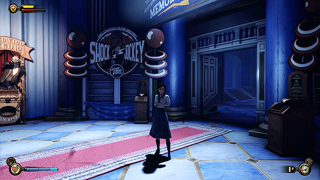 After leaving the courtyard youll get to the gift shops vestibule - Find Slate past the First Ladys memorial - Chapter 10 - Inside the Hall of Heroes - BioShock: Infinite - Game Guide and Walkthrough