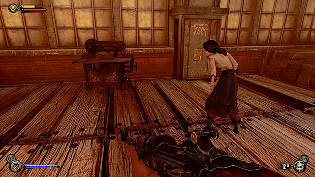 Once youve explored the roofs proceed to a dead end alley located behind the (locked) entrance to Shantytown - Find the gunsmith Chen Lin - Chapter 17 - Plaza of Zeal - BioShock: Infinite - Game Guide and Walkthrough