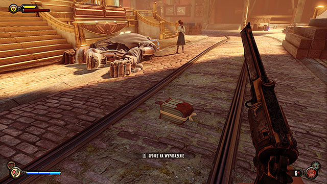 Once the Handyman has fallen youll have a chance to collect a proper reward for your struggle in the duel - Gear #17 (random type) - Find the gunsmith Chen Lin - Chapter 17 - Plaza of Zeal - BioShock: Infinite - Game Guide and Walkthrough