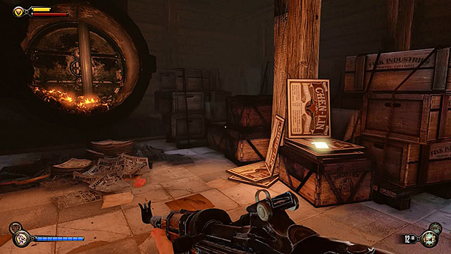 Theres a room with items prepared for recycling on the other side of the door - Find Chen Lins cell - Chapter 18 - The Good Time Club - BioShock: Infinite - Game Guide and Walkthrough