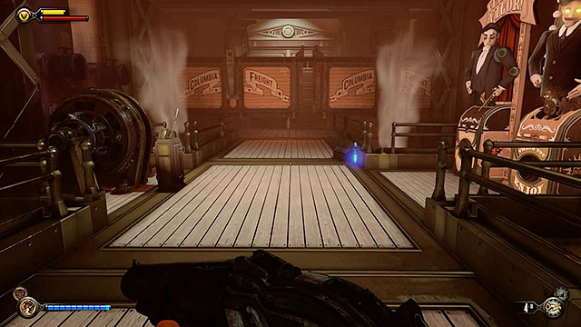 Expect serious resistance from the police units after arriving at the plaza - Return to the gunsmiths workshop - Chapter 19 - Return to Plaza of Zeal - BioShock: Infinite - Game Guide and Walkthrough