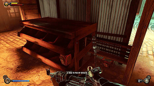 Youll also find a small stand near the entrance to the bar - Find Shantytowns police impound - Chapter 21 - Shantytown - BioShock: Infinite - Game Guide and Walkthrough