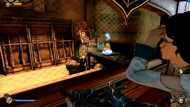 A locked armory is located to the left of the office area youve just visited and you must use 5 lockpicks in order to gain access to it - Search for Chen Lins confiscated tools - Chapter 22 - Bull House Impound - BioShock: Infinite - Game Guide and Walkthrough