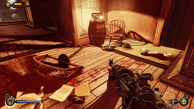 The Bull Yard - in the attic of a building located on the right side of the yard - Chapters 21-22 - Voxophones - BioShock: Infinite - Game Guide and Walkthrough