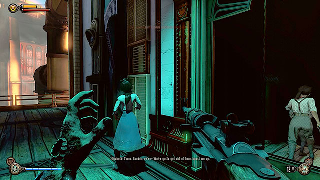 Go to the platform located under Finks office - Go to the factory and take back the First Lady airship - Chapter 27 - The Factory - BioShock: Infinite - Game Guide and Walkthrough