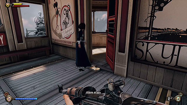 The second cabin of the gondola is locked, but it has a very simple lock that doesnt need any lockpicks - Go to Comstock house - Chapter 28 - Emporia - BioShock: Infinite - Game Guide and Walkthrough