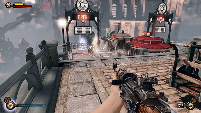 You must now proceed to the corridor leading to the gondola station - Go to Comstock house - Chapter 28 - Emporia - BioShock: Infinite - Game Guide and Walkthrough