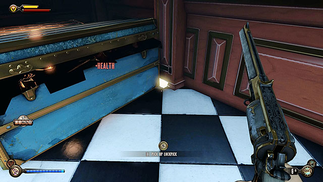 Defeat the policemen guarding the bar and find a blue chest located close to the tables reserved for guests - Go to Comstock house - Chapter 29 - Port Prosperity - BioShock: Infinite - Game Guide and Walkthrough