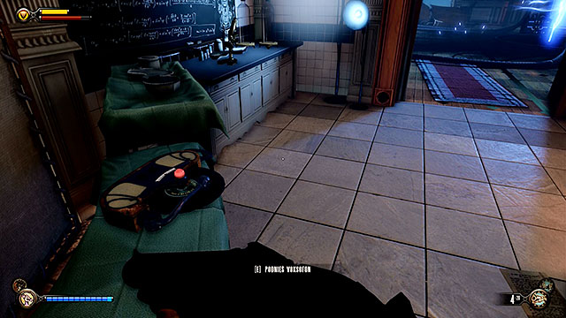 Once youve fully explored the first floor return to the ground floor and enter a kitchen located to the right of the machine - Find the three tears - Chapter 31 - Memorial Gardens - BioShock: Infinite - Game Guide and Walkthrough