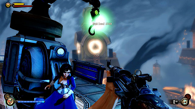 Once youre ready to move on with the mission enter the barge and start it by pulling a lever located at its beak - Board Prophet Comstocks zeppelin - Chapter 36 - Hand of the Prophet - BioShock: Infinite - Game Guide and Walkthrough