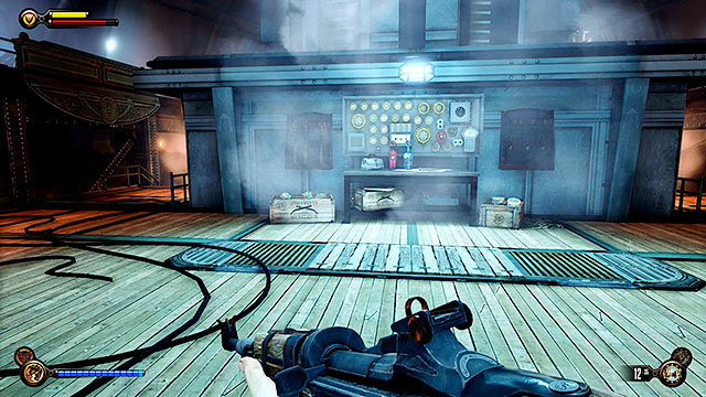 Explore the area near the entrance to this deck to find rifles, Volley Guns and other resources - Find a way to the top deck - Chapter 38 - Engineering Deck - BioShock: Infinite - Game Guide and Walkthrough