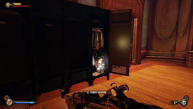 Worker Induction Center - a locker near the elevator (close to the end of the chapter) - Chapters 13-16 - Voxophones - BioShock: Infinite - Game Guide and Walkthrough