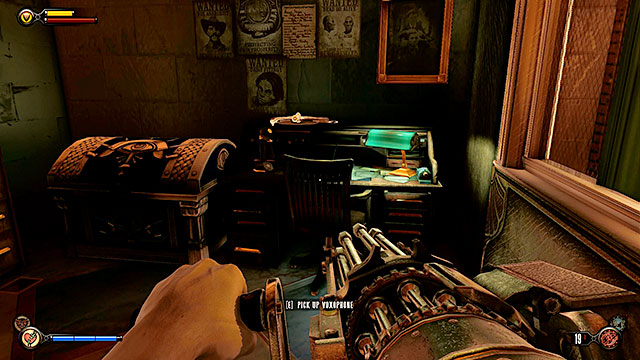 The Bull House - on a desk in an office on the first floor - Chapters 21-22 - Voxophones - BioShock: Infinite - Game Guide and Walkthrough