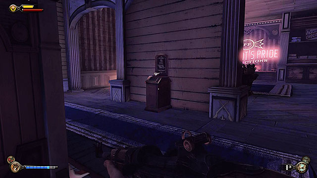 Soldiers Field - in the ticket hall, to the left of the cannon - Chapter 8 - Vantage points - BioShock: Infinite - Game Guide and Walkthrough