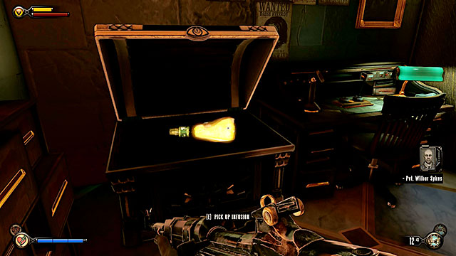 The Bull House - in a chest in an office on the first floor (optional mission) - Chapters 21-26 - Infusions - BioShock: Infinite - Game Guide and Walkthrough